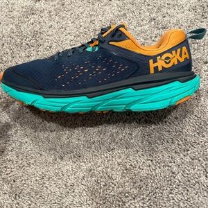 Hoka One One Challenger ATR 6 Men's 10.5 D Shoes Blue Orange Trail